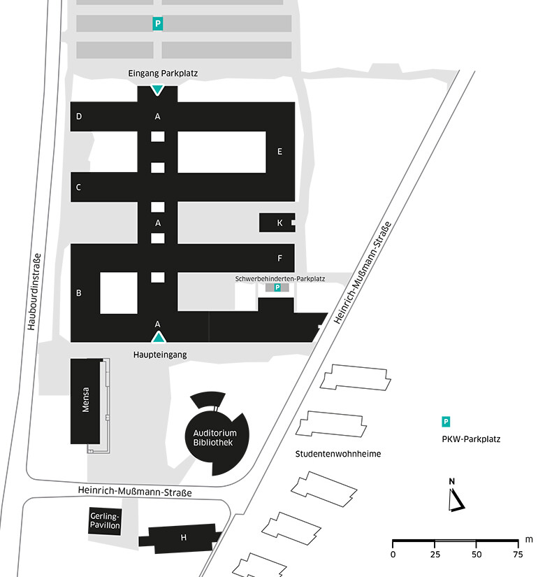 Gebäudeplan des Campus Jülich der FH Aachen