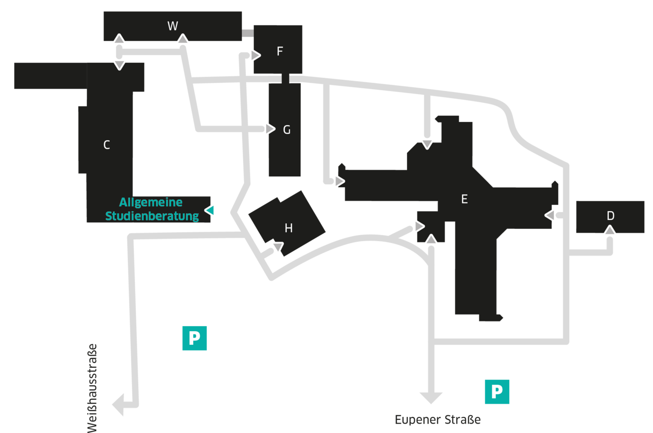 Lageplan Eupener Straße Studienberatung